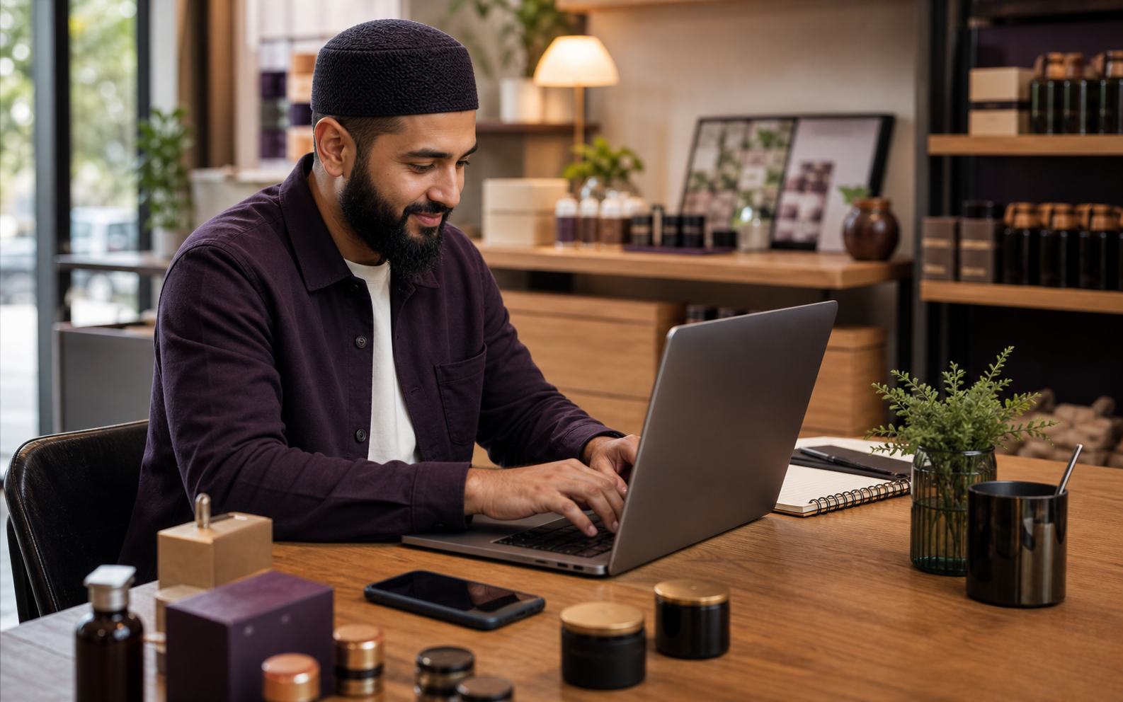 Business owner reviewing a Barakah partnership application